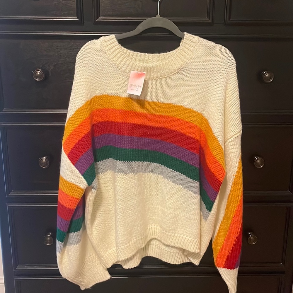 NWT ARULA rainbow sweater